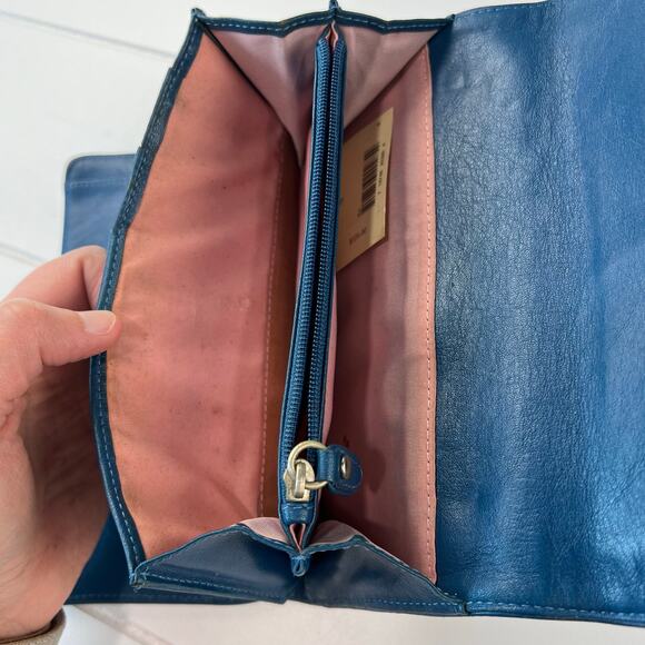 Cole Haan Vintage Cerulean Blue Handbag Purse & Ocean Alexa Wallet - Picture 15 of 16